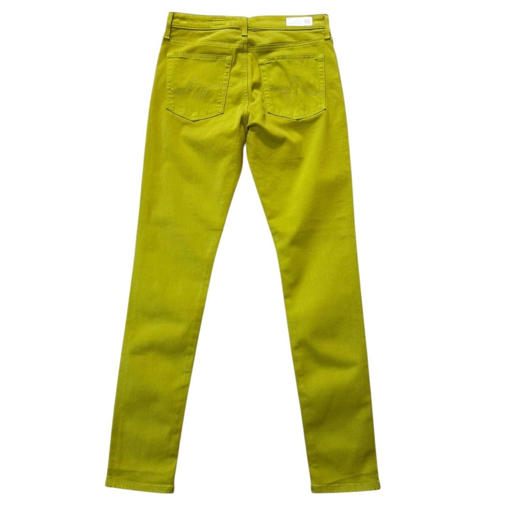 AG Adriano Goldschmied The Farrah Skinny Ankle‎ High Rise Jeans Chartreuse 4 27 - Picture 2 of 7